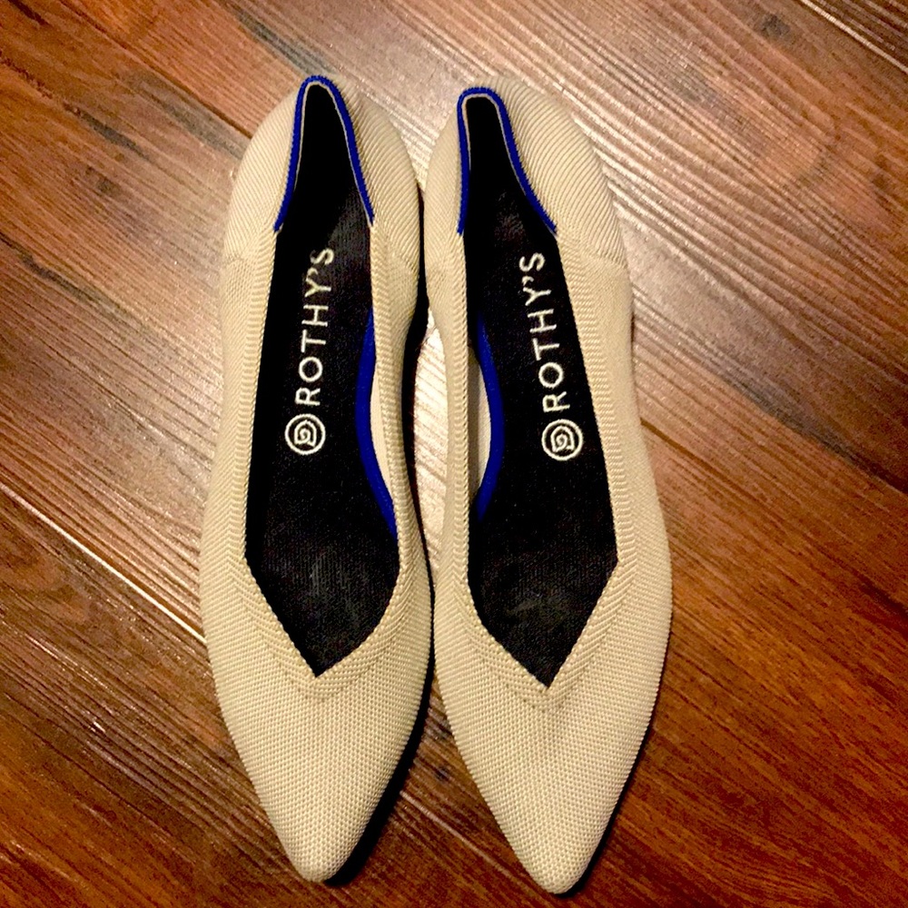 Rothy’s pointed flats 11.5 tan EUC
